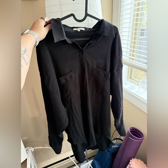 Z Supply 100% Cotton Button Up Shirt Sz M/L - Picture 2 of 11